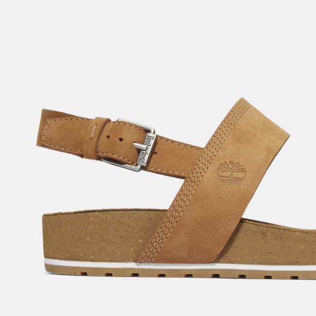Sandalo a Doppia Fascia Malibu Waves da Donna in                marrone chiaro