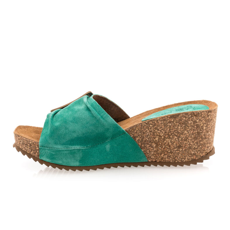Grønne sandaler / sko med åpen tå til dame