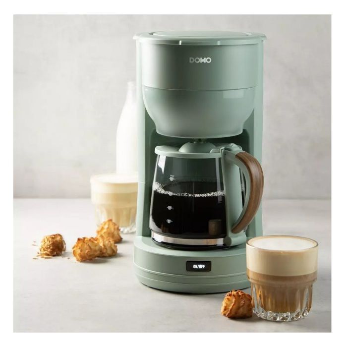 Cafeteira de filtro - DOMO - DO755K - 10 xícaras - 1000 W - Cabo com efeito madeira