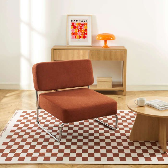 Sessel JACK in Terrakotta-Stoff