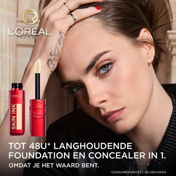 L'Oréal Paris Infaillible Skin Ink 375 2-v-1 tekoči puder in korektor