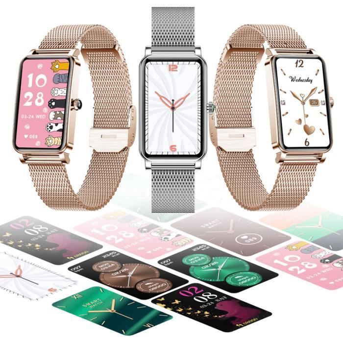 Smartwatch da donna con chiamate Bluetooth, certificazione IP68, funzioni femminili, monitoraggio del ciclo mestruale, SpO2 e frequenza cardiaca, compatibile con Android e iOS.