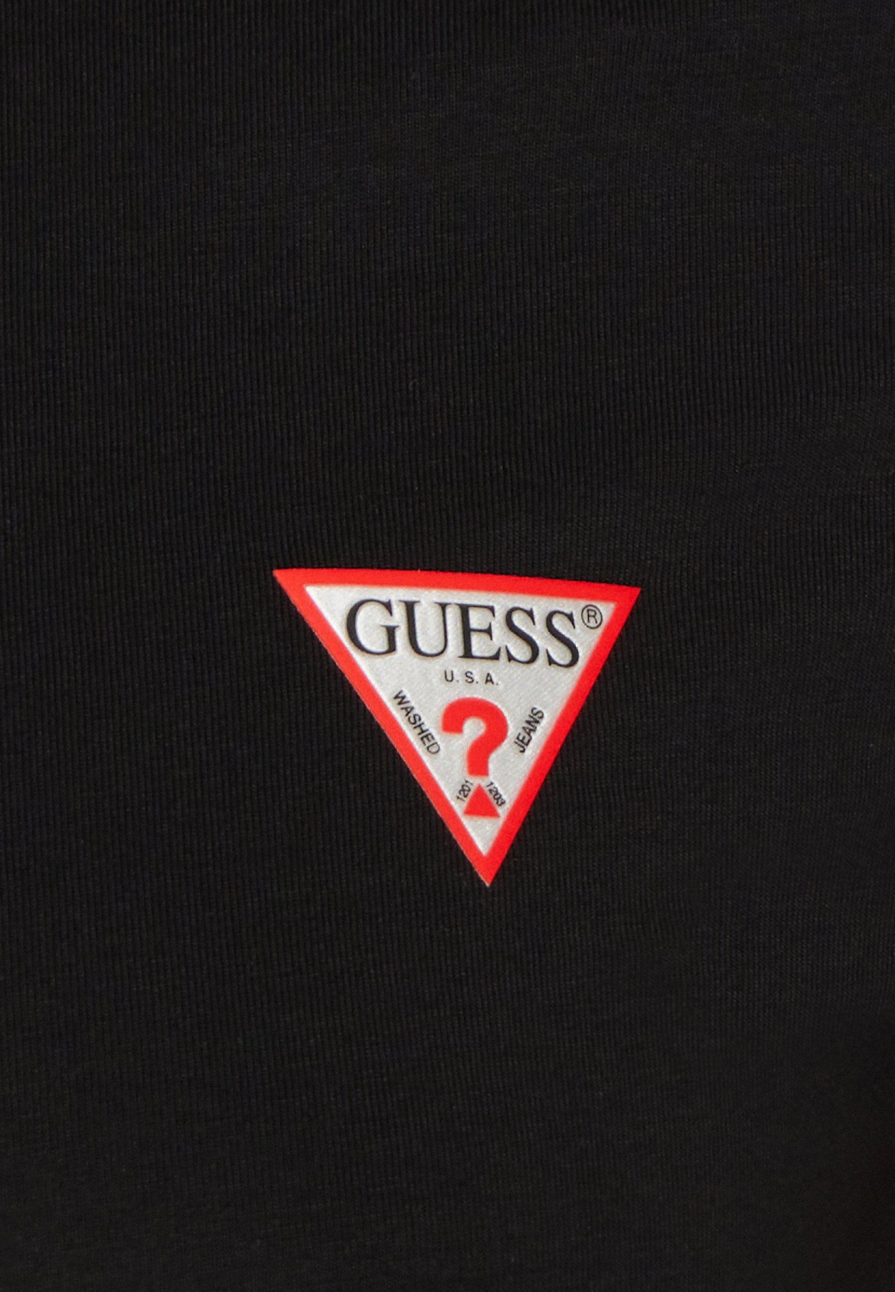 T-shirt Guess MINI TRIANGLE - T-shirt basique - noir de jais