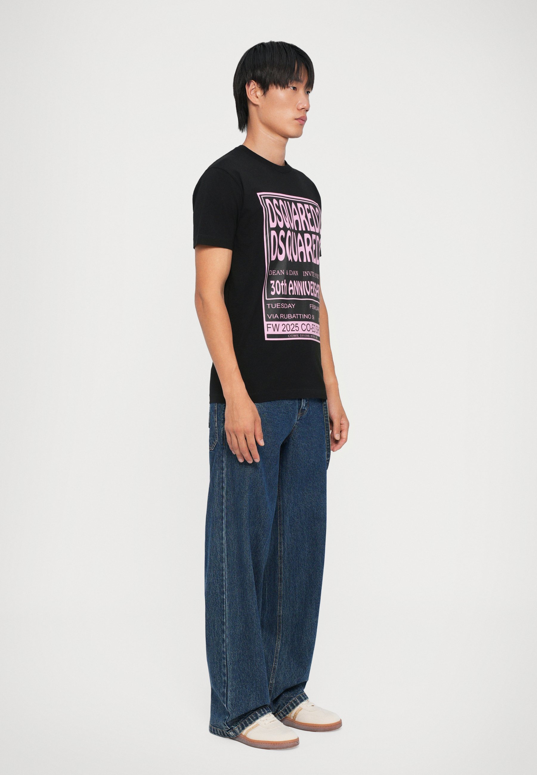 Dsquared2 Regular Fit T-shirt - T-shirt met print - zwart