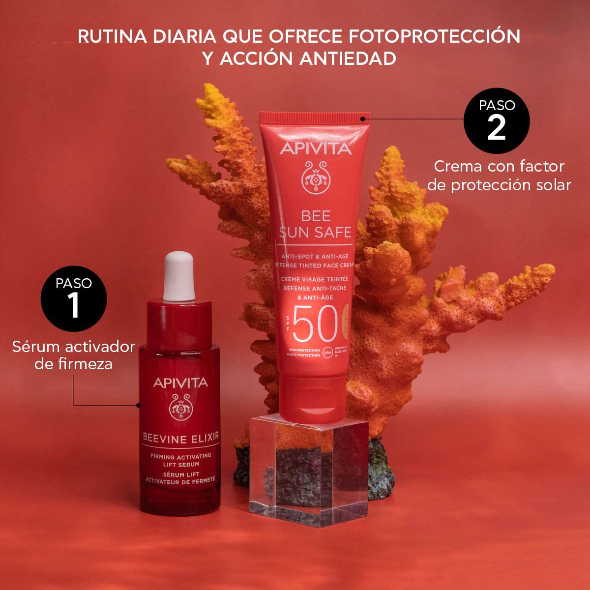 Bee Sun Safe krema protiv starenja i tamnih mrlja SPF50 s bojom Protiv bora i starenja