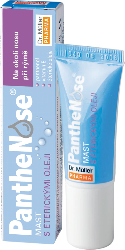 Zklidňující mast Dr. Müller PantheNose® s esenciálními oleji pro nosní sliznici