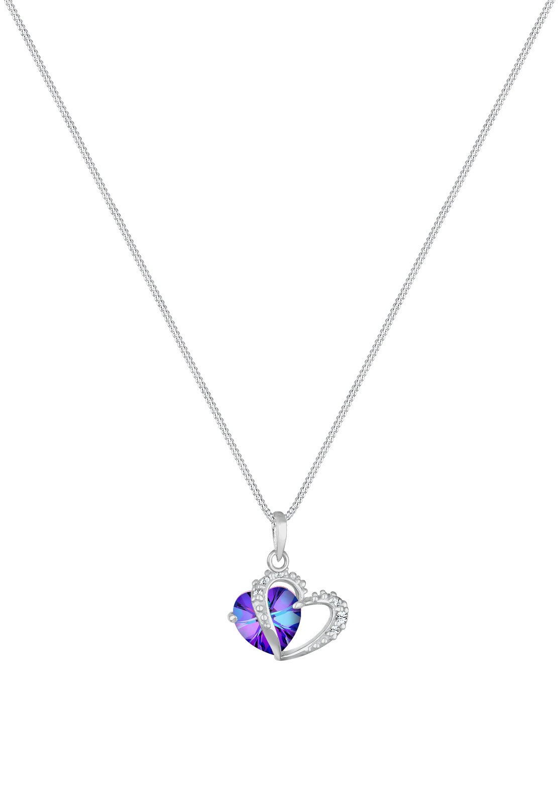 Elli Femmes avec pendentif cœur et cristaux en argent sterling 925 45 cm de long