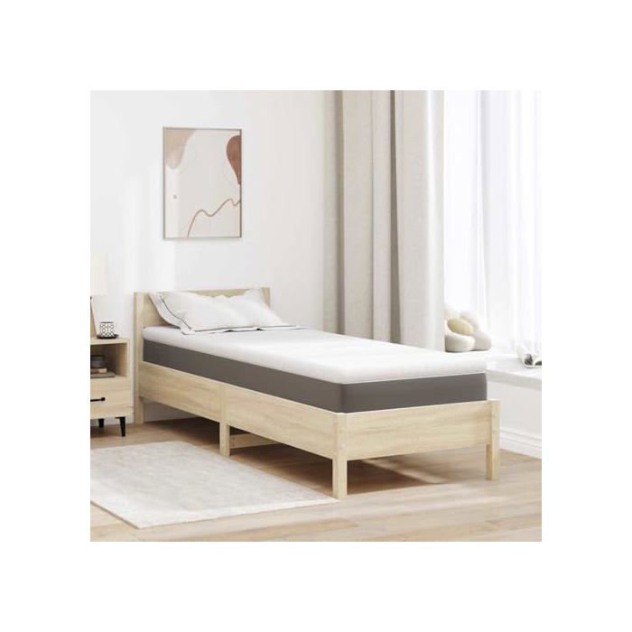 Cubrecolchón de espuma - vidaXL - 80x200x6 cm - Blanco - Tejido jacquard - Máximo confort - Refuerzo en los bordes
