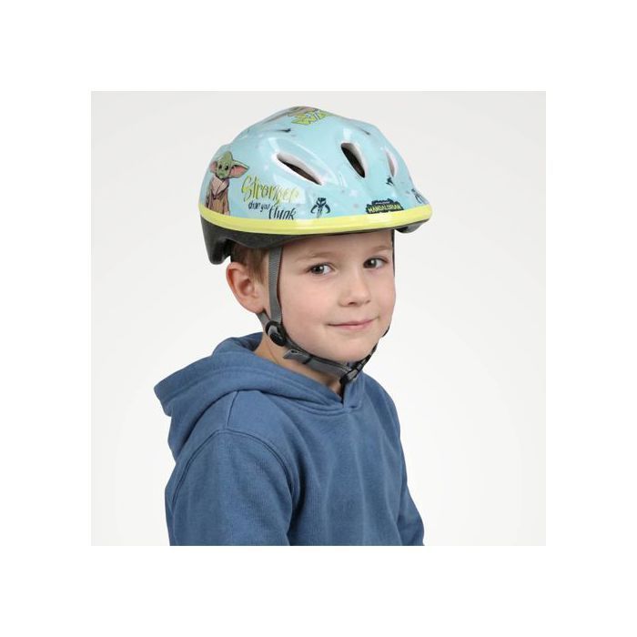 STAR WARS Mandalorian Casque de vélo sécurisé pour garçon, réglable 52-56 cm