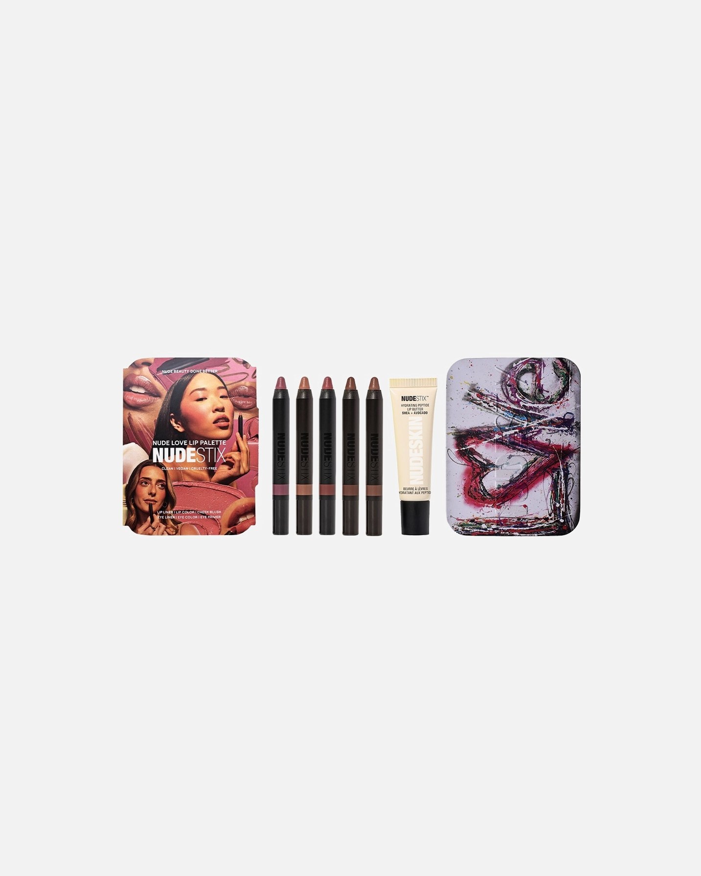 Nudestix сет за шминку Nude Love палета за усне – 1 комад