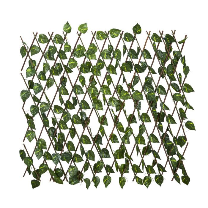Artificial Foliage Trellis - Home Deco Factory - Wicker Base - Green