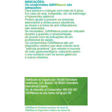 Gavinatura-tabletit ruoansulatushäiriöiden ja närästyksen lievitykseen 45 tablettia 45 tablettia