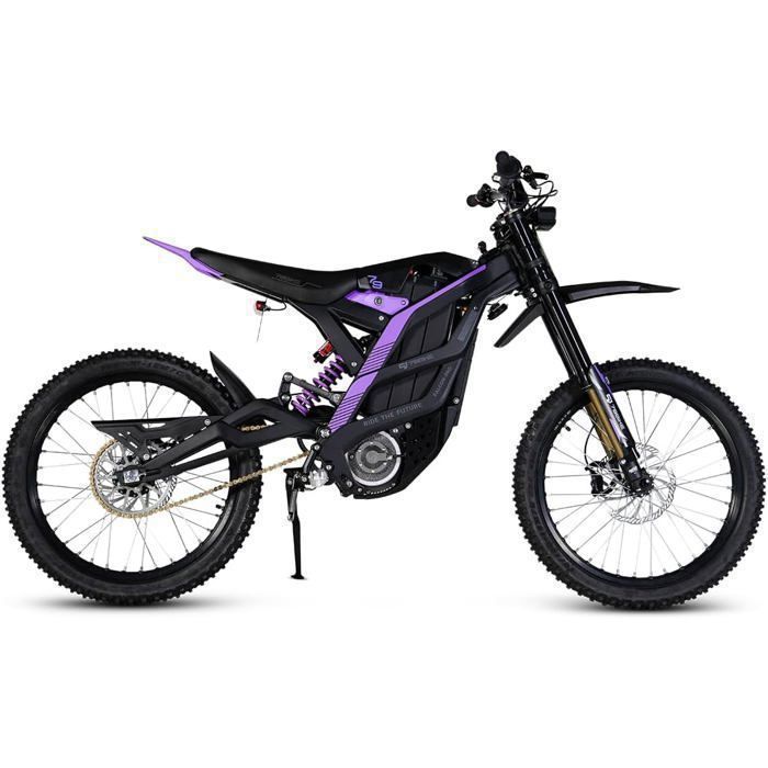 Moto Electrique Adulte 79Bike FALCON PRO Moteur 8 500 W Pneus Tout-Terrain Batterie 72 V 35 Ah Vitesse max 85 km/h NFC Noir/Violet
