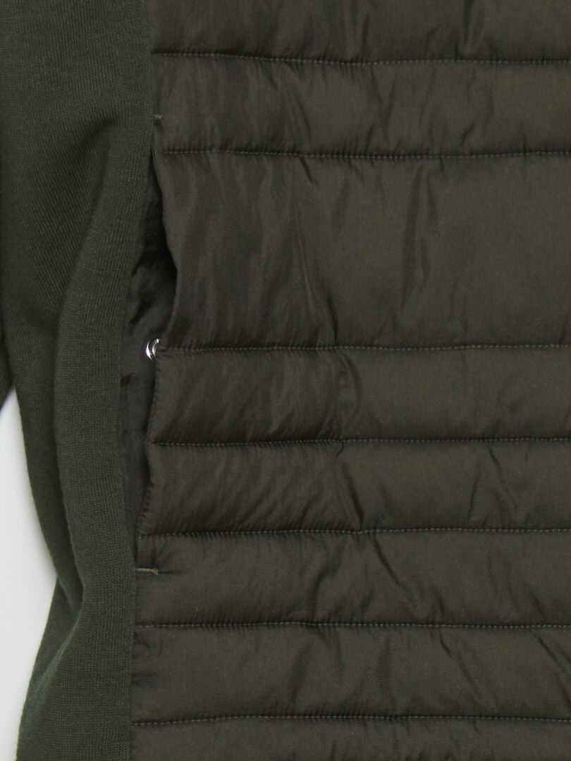 Lekka pikowana kurtka puchowa - KHAKI