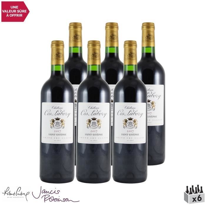 Château Cos Labory Saint-Estèphe 5º Cru Classé Tinto 2017 - Caja de 6 botellas de 75 cl - Vino tinto Bordeaux AOC - 16,5+-20 Jancis