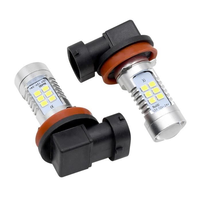 2 bombillas LED antiniebla H8 H11 H16 6000K blancas 200W 21*2835 SMD