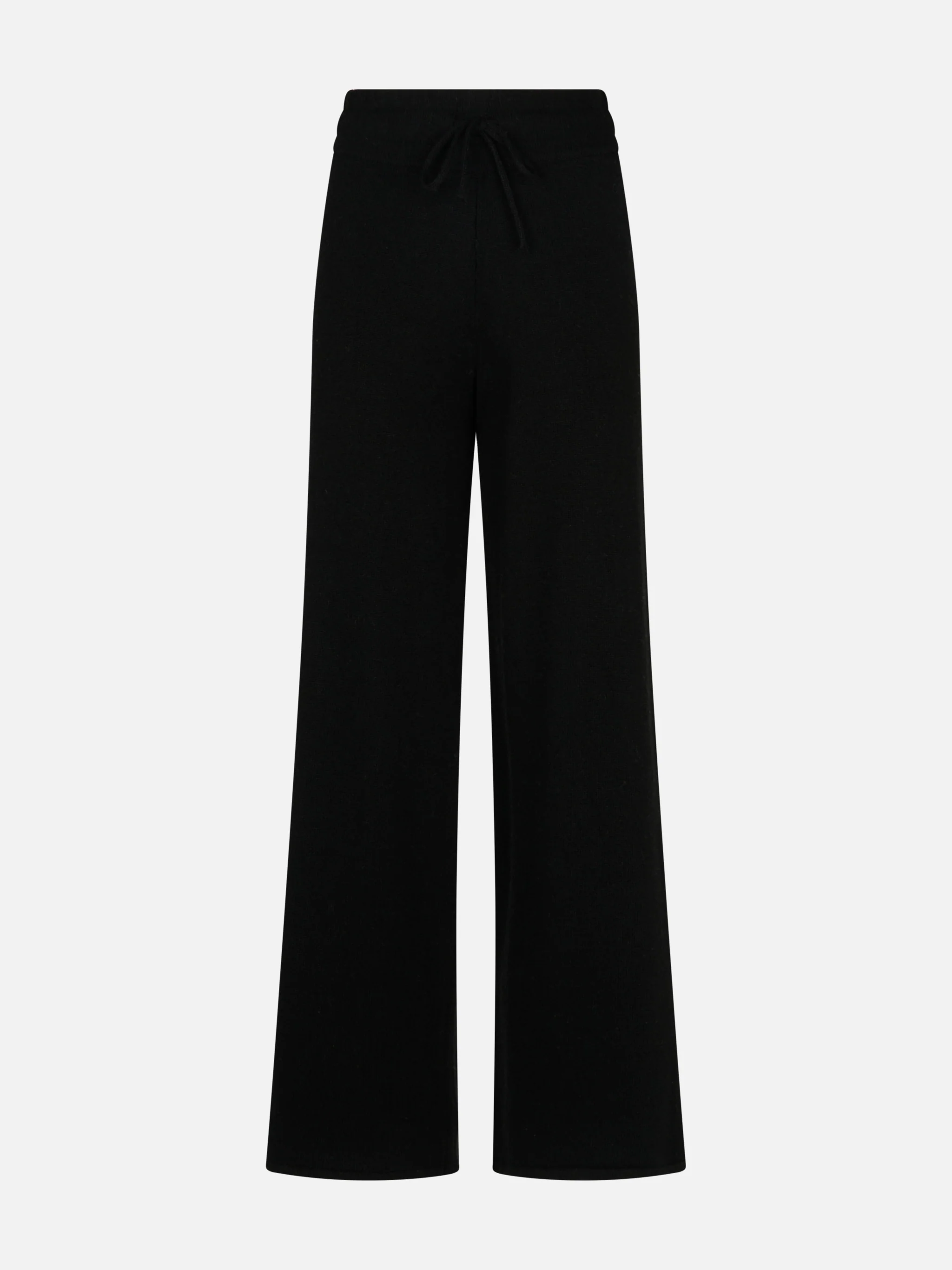 Pantalones palazzo de punto negro