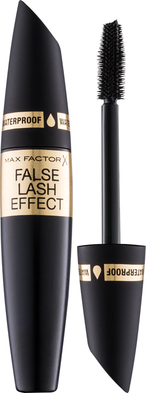 Max Factor False Lash Effect waterproof mascara die volume geeft en de wimpers scheidt.