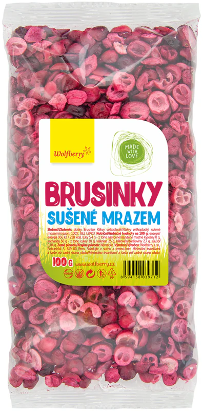 Cranberries liofilizadas de goji