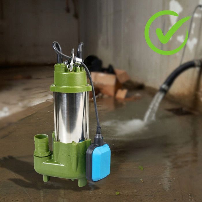 Pompe Immergée MORO 300R avec Broyeur 300 W, 3300 l/h, Hauteur de Refoulement 15 m, Pompe d’Évacuation pour Eaux Chargées Eaux Usées