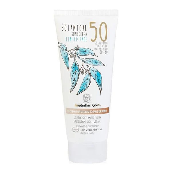 Australsk gullfarget mineralansiktslotion SPF 50 medium