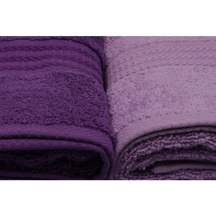 Ensemble de 4 serviettes à main - 50 x 90 cm - Violet