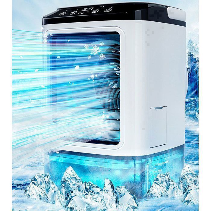 Ventilador de aire acondicionado portátil - mini ventilador - Portátil y silencioso - gran depósito de agua de 900 ml