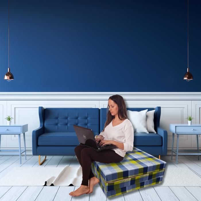 Opvouwbare futonmatras 195x65x10 cm, 65x195 cm, 10 cm dik, keuze uit verschillende kleuren (002)