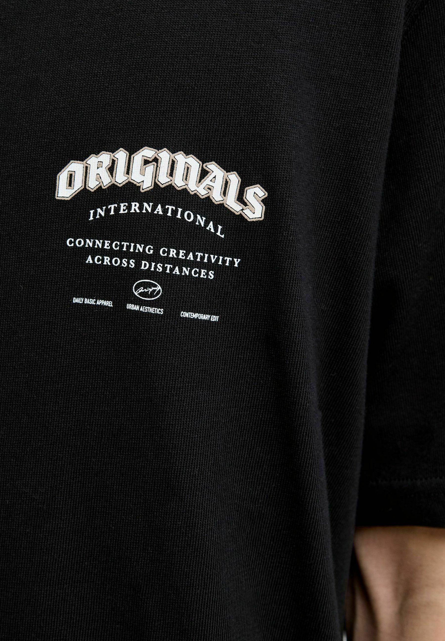JORMEADOWS TYPO TEE CREW NECK - T-shirts med print - blackJack & Jones