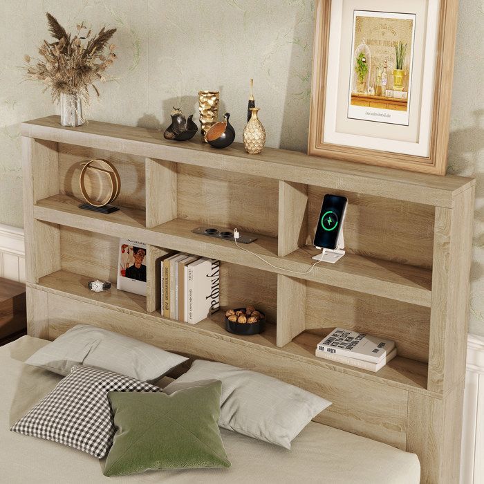 Estrutura de cama de segunda geração com design acolhedor e placa espessa. Cama de casal de 160*200cm, em madeira maciça, tamanho king com dois pés.