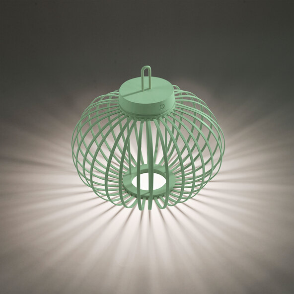 Lampă de masă și de podea Korga LED cu baterii, verde, Ø 36 cm