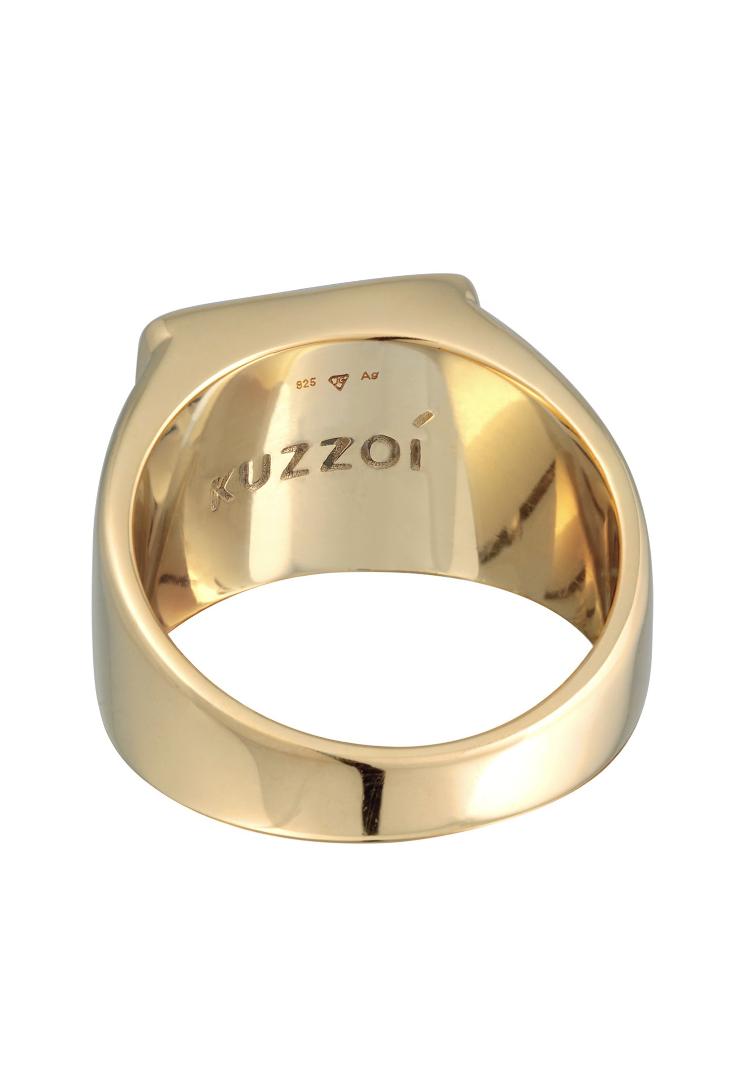 KUZZOI Hommes sceau ancre basique en argent sterling 925 oxydé