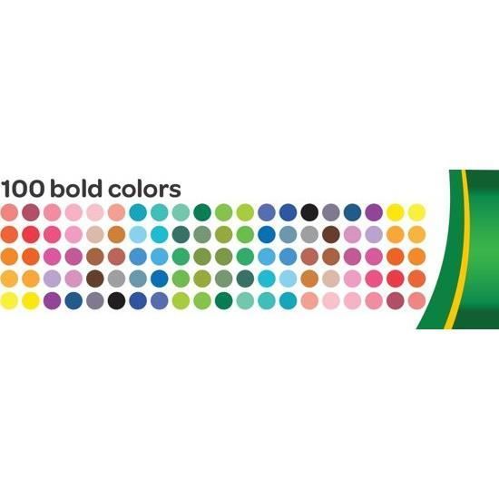 Pennarelli Crayola - 100 pezzi - Punta super - Multicolore - Per bambini dai 3 anni in su