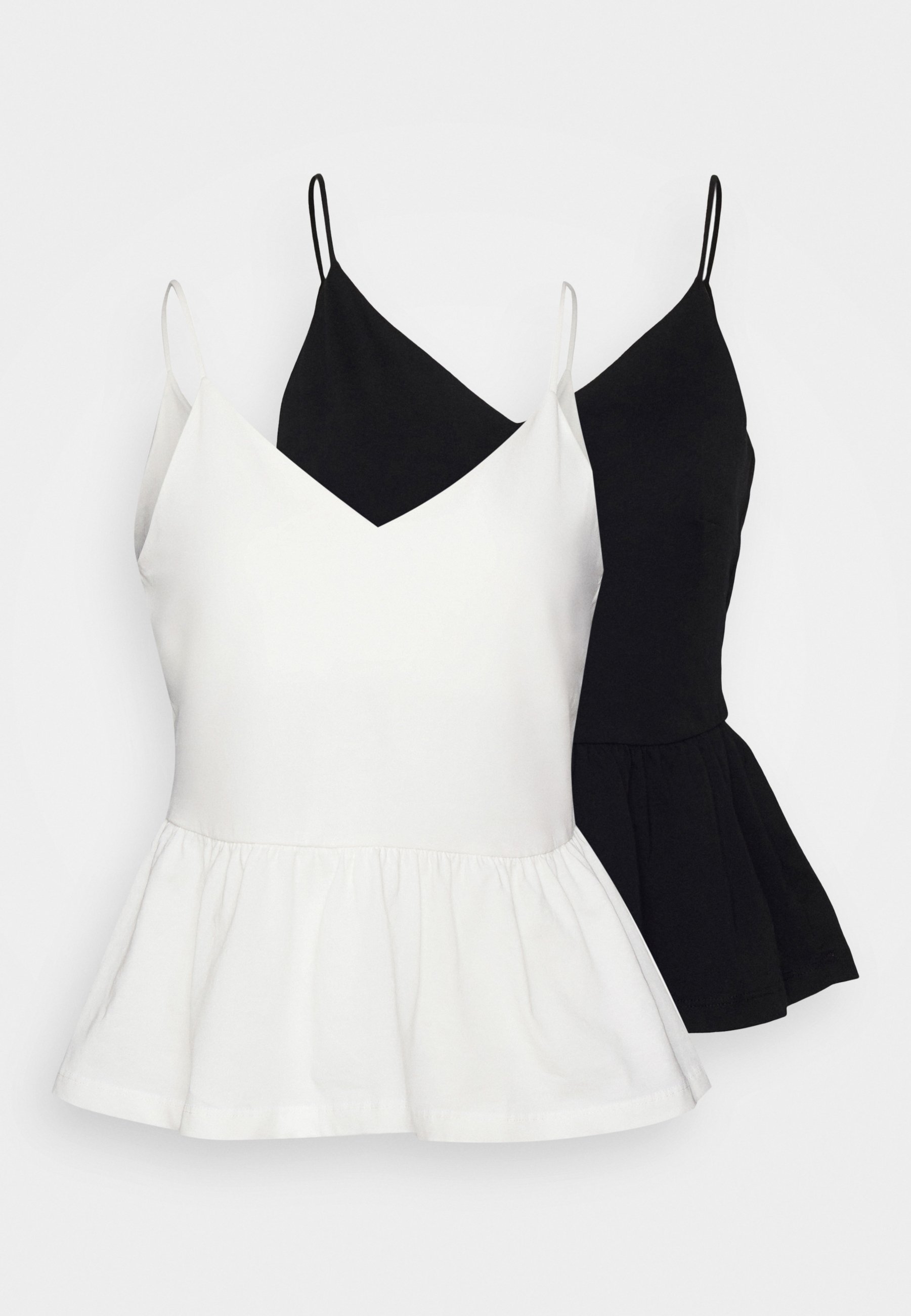 Anna Field Petite PETITE 2PACK - Camicetta - nero/bianco