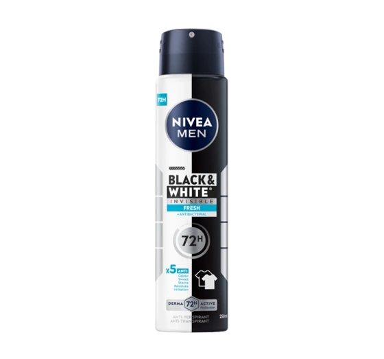 NIVEA MEN Black&White Invisible Fresh antyperspirant w sprayu dla mężczyzn 250 ml