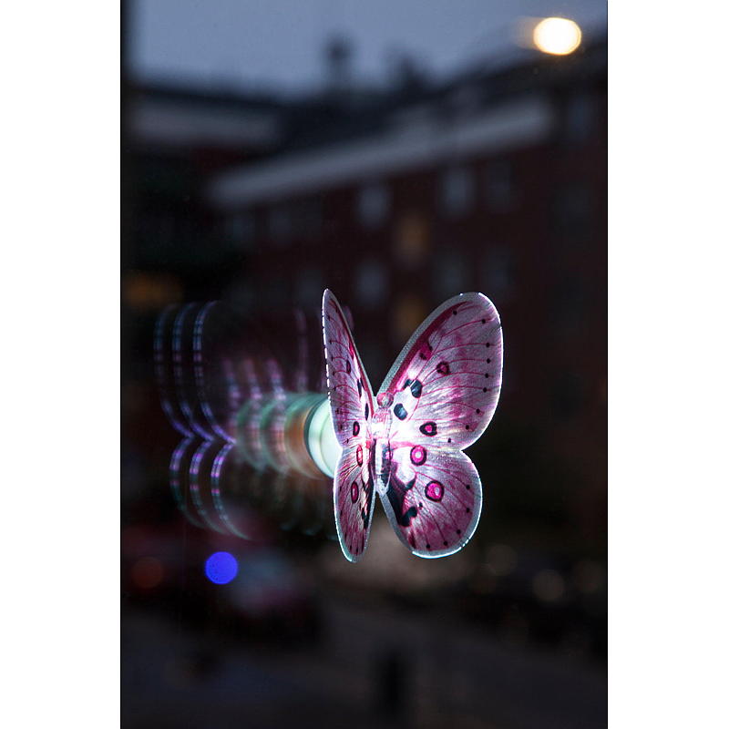 Farfalla Light IT con ventosa, luce LED