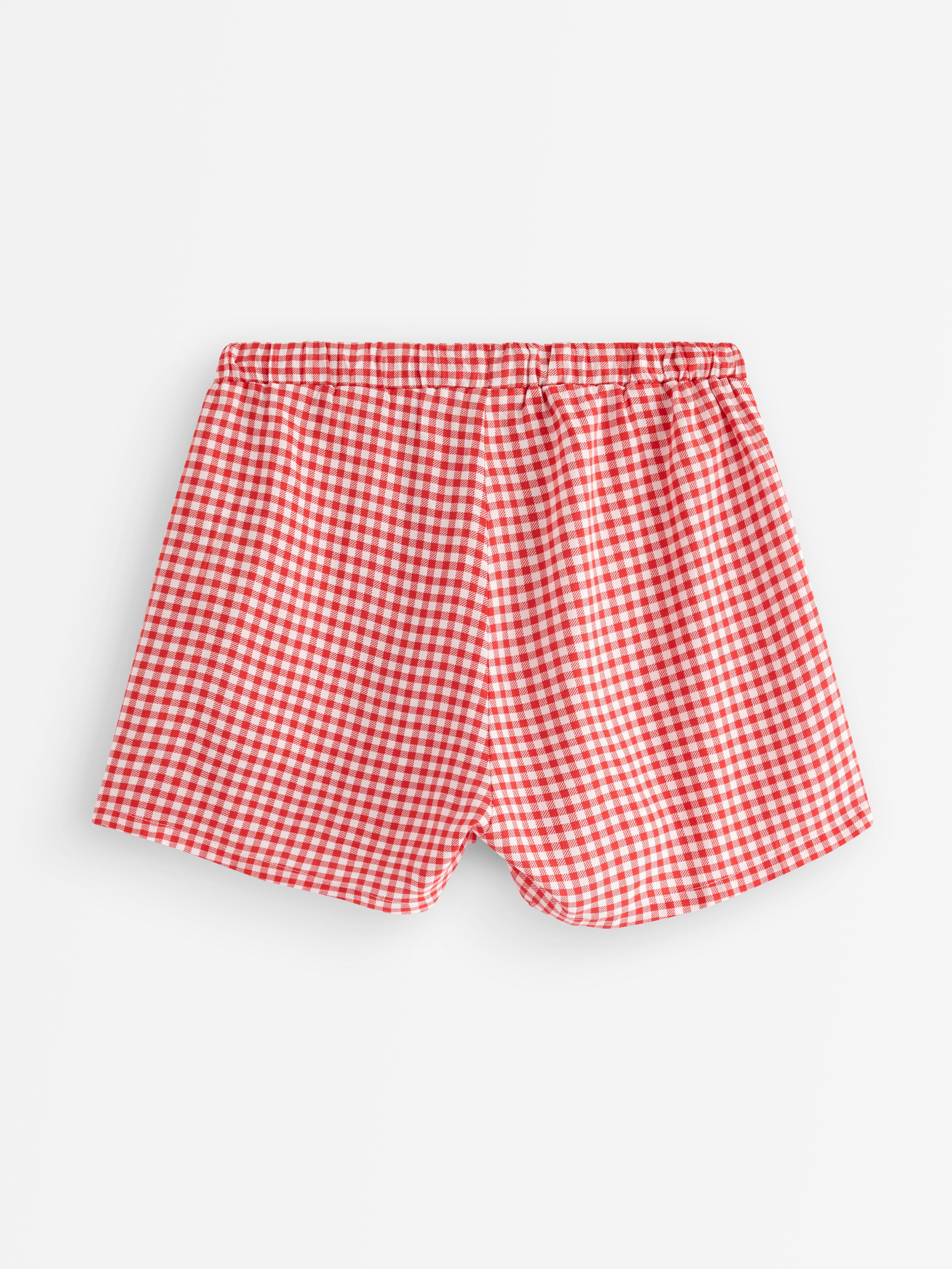 Short en viscose rouge