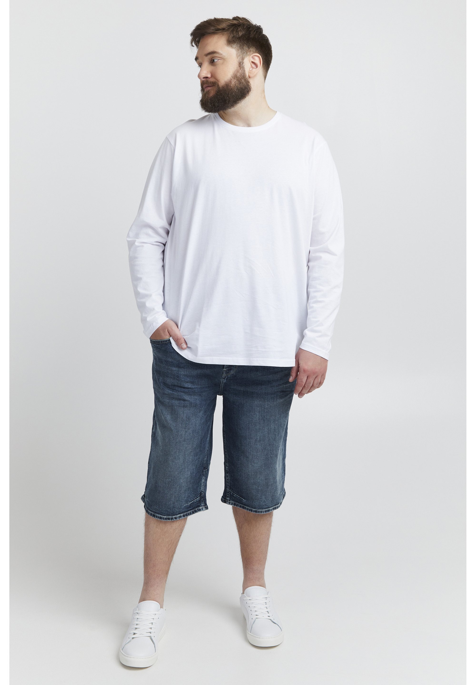 Pantaloncini in denim Blend BHBBENON REGULAR FIT - denim blu medio