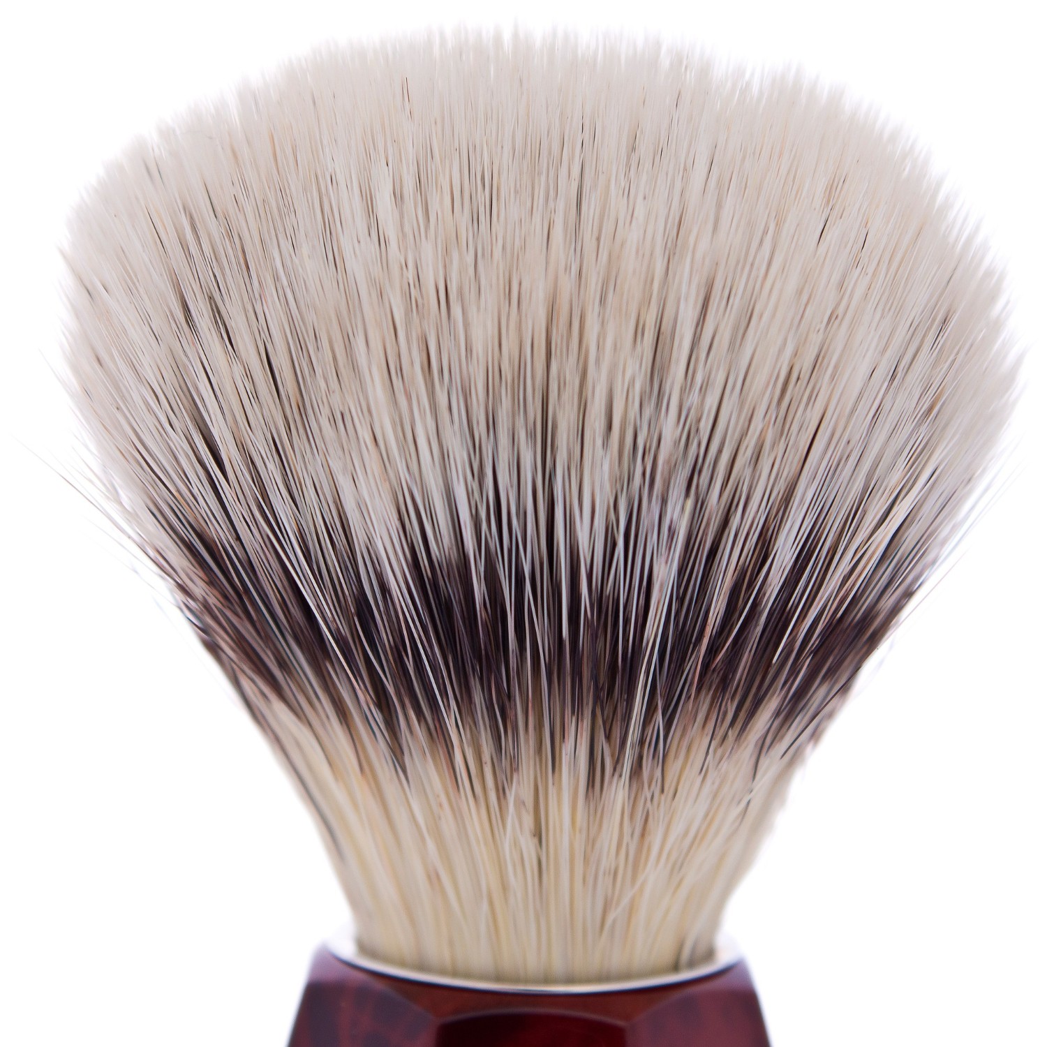 Plisson Blaireau Facette façon Loupe de noyer fibre Blanc haute montagne