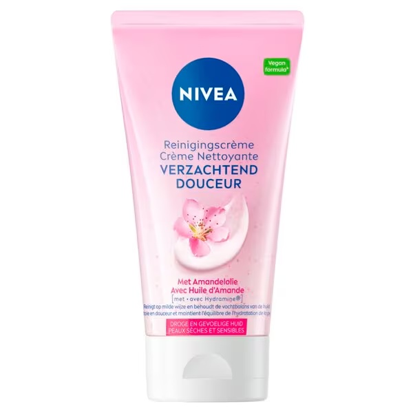 NIVEA pomirjujoča čistilna krema<br>150 ml - Suha ali občutljiva koža