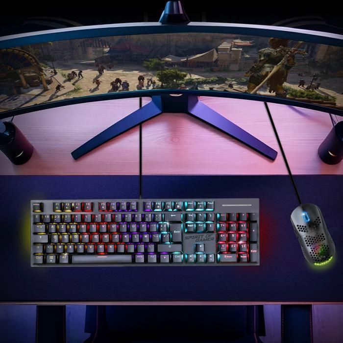 Mekaaninen pelinäppäimistö - Spirit of Gamer - XPERT-K250 - RGB - Haamujenestolla - Hot swap -yhteensopiva