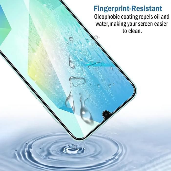 Paquete de 2 protectores de pantalla de vidrio templado para SAMSUNG GALAXY A06. Transparentes - Resistentes a los arañazos - Ultra resistentes (dureza 9H).