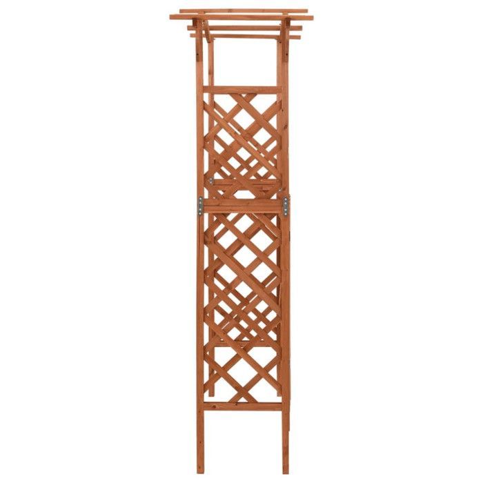 Pérgola vidaXL con puerta, 116x40x204 cm, madera maciza de abeto.