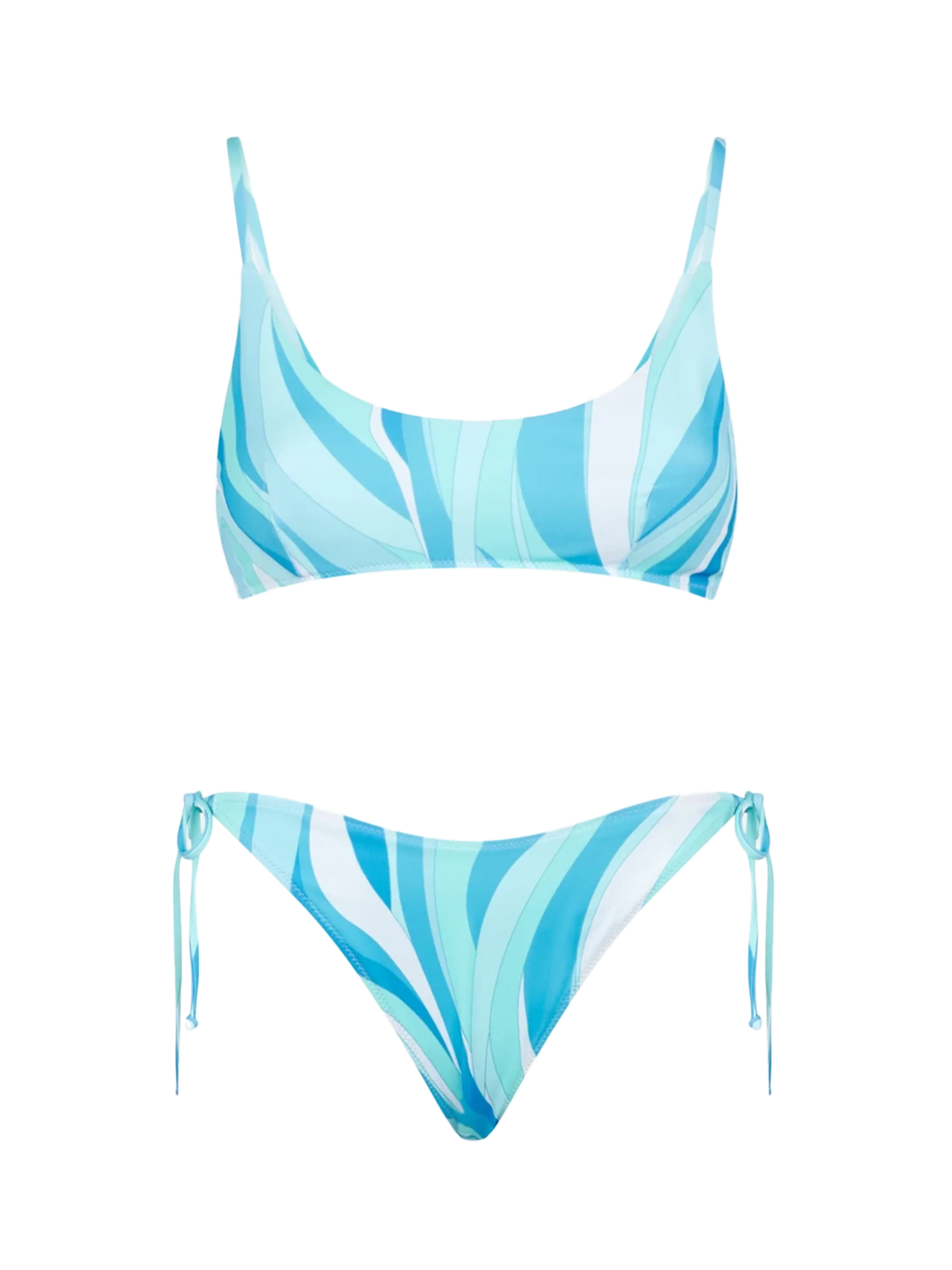 Bralette bikini voor dames met golvenprint