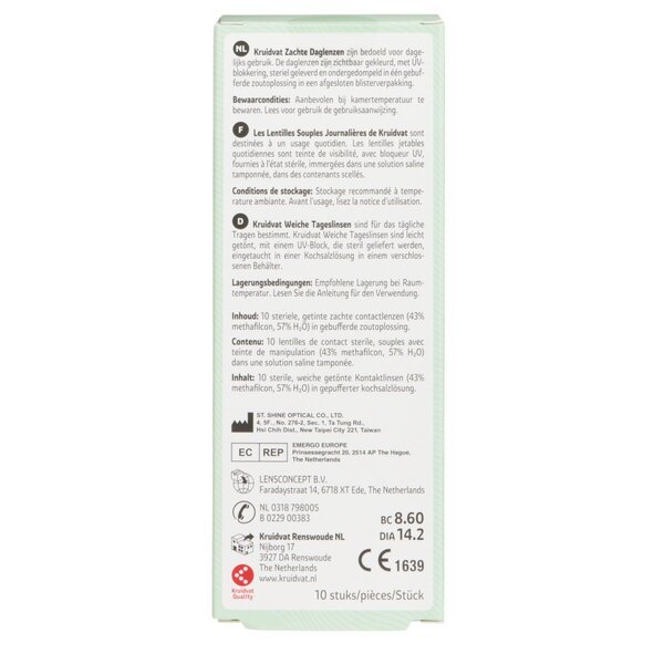 „Kruidvat Opticare“ -5,50 minkšti dieniniai kontaktiniai lęšiai<br>Medicinos prietaisas - 10 vnt.
