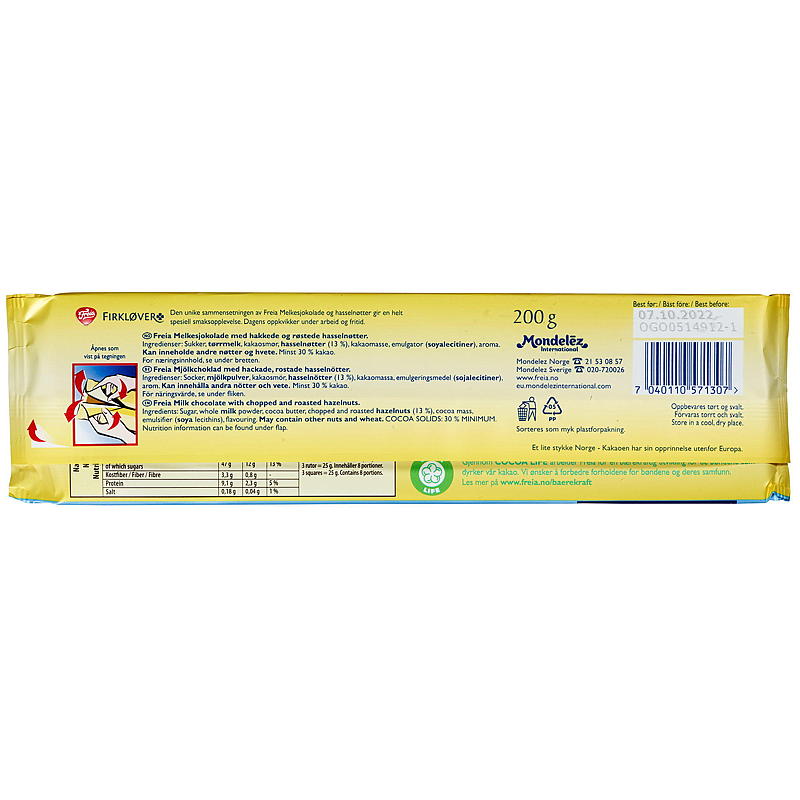 Freia Mjölkchoklad Fyrklöver 200 g Freia