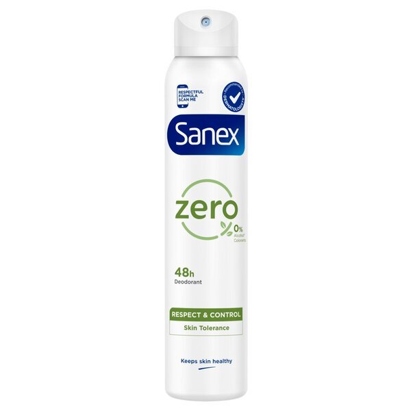 Sanex Zero% Respect & Control 48H dezodorants aerosols<br>200ml - Visiem ādas tipiem