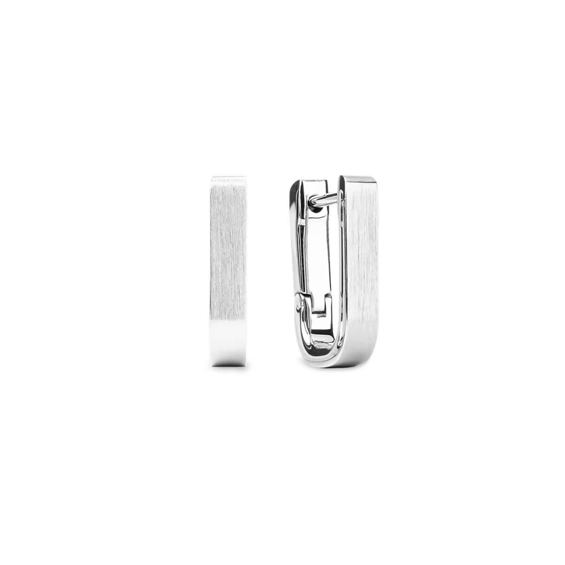 Boucles d'oreilles créoles audacieuses argentées