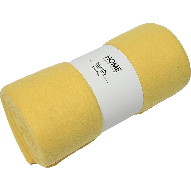 Hjem Fleece tæppe 130x160 cm gul