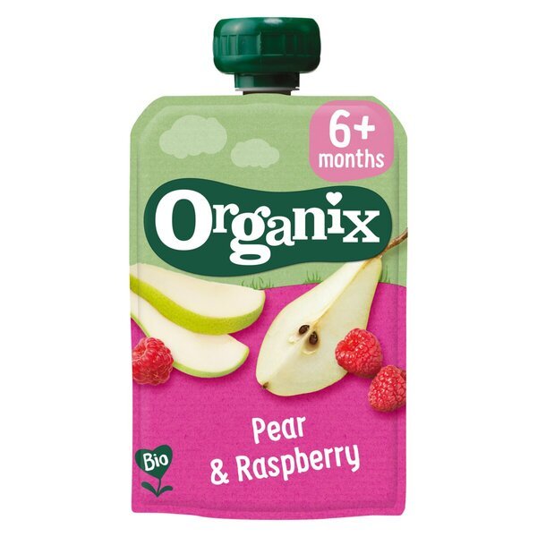 Organix Organska kruška i malina 6+M voćni cijeđeni voćni sok<br>100g